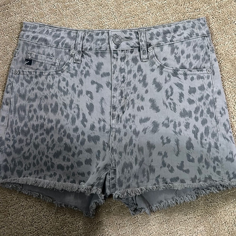 Animal print Jean shorts